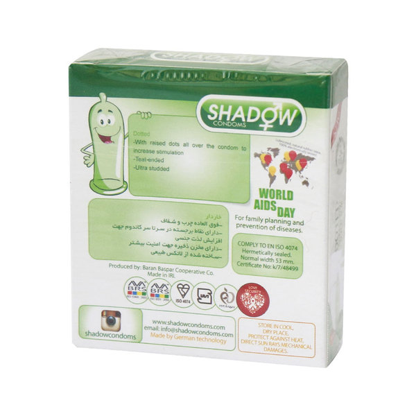 کاندوم شادو مدل Dotted بسته 3 عددی
