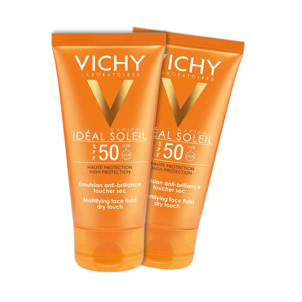  پک ۲ عددی فلوئید ضد آفتاب و مات کننده SPF50 ویشی مناسب پوست های چرب و مختلط ۵۰ میلی لیتر