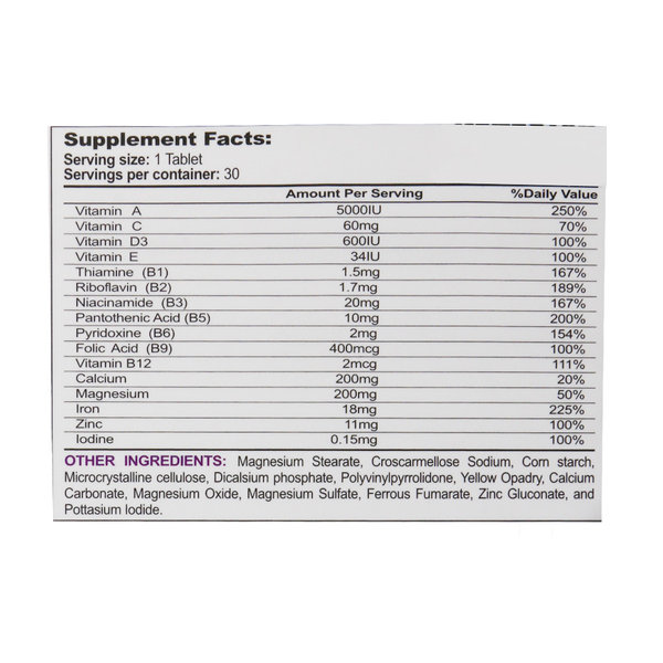  قرص مولتی ویتامین مینرال ژن استار 30 عدد