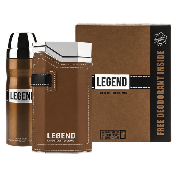  ست مردانه ادوتویلت و اسپری امپر مدل Legend حجم ۱۰۰ میلی لیتر