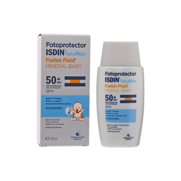  فلوئید ضد آفتاب مینرال کودک ⁺SPF50 ایزدین ۵۰ میلی لیتر