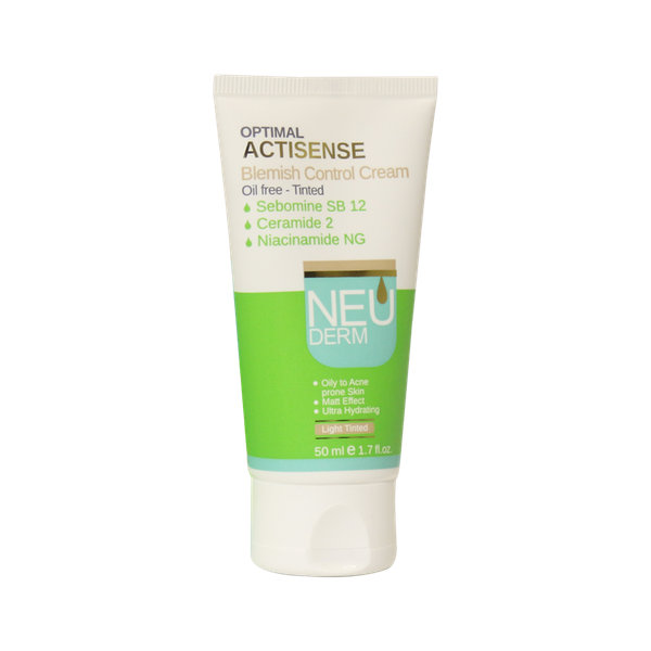  کرم اپتیمال اکتی سنس نئودرم مناسب پوست های چرب و مختلط ۵۰ میلی لیتر