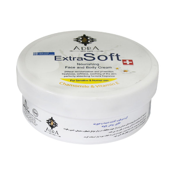  کرم صورت و بدن حاوی بابونه آدرا مناسب پوست های معمولی و حساس ۲۰۰ میلی لیتر