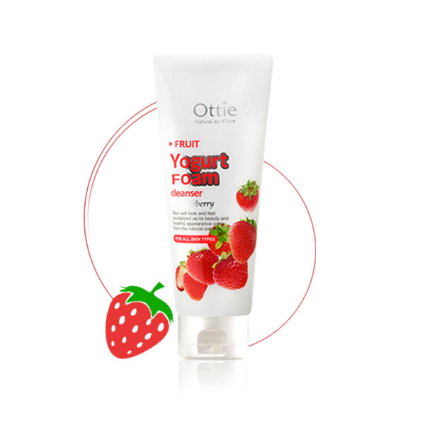  فوم ماست میوه ای توت فرنگی اوتی مناسب پوست های معمولی تا چرب ۱۵۰ میلی لیتر