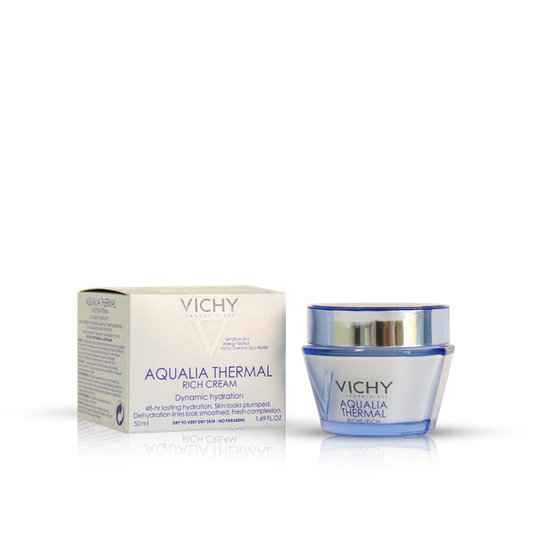  کرم مرطوب کننده ۴۸ ساعته ریچ آکوالیا ترمال ویشی مناسب پوست های خشک و خیلی خشک ۵۰ میلی لیتر