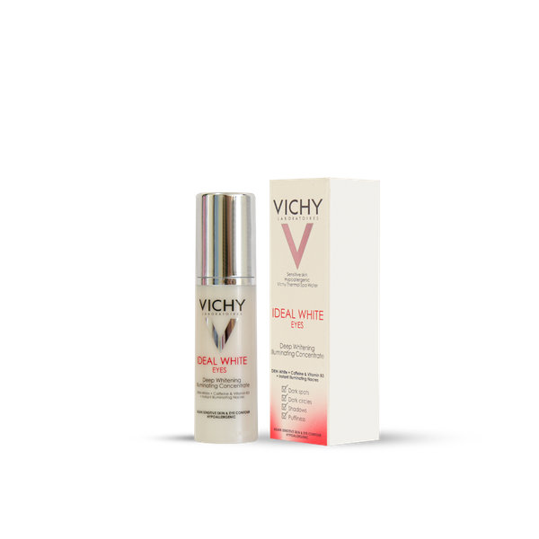  کرم دور چشم روشن کننده ایده آل وایت ویشی مناسب پوست های حساس ۱۵ میلی لیتر