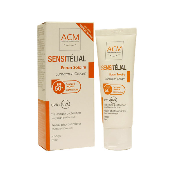  کرم ضد آفتاب سن سی تلیال ای سی ام ⁺SPF50 مناسب پوست های معمولی تا خشک ۴۰ میلی لیتر