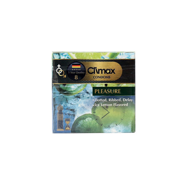  کاندوم تاخیری خاردار و شیاردار کلایمکس مدل Pleasure بسته ۳ عددی