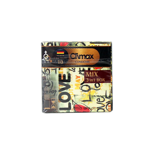  کاندوم ساده و طرح دار کلایمکس مدل Mix 3*1 بسته ۳ عددی