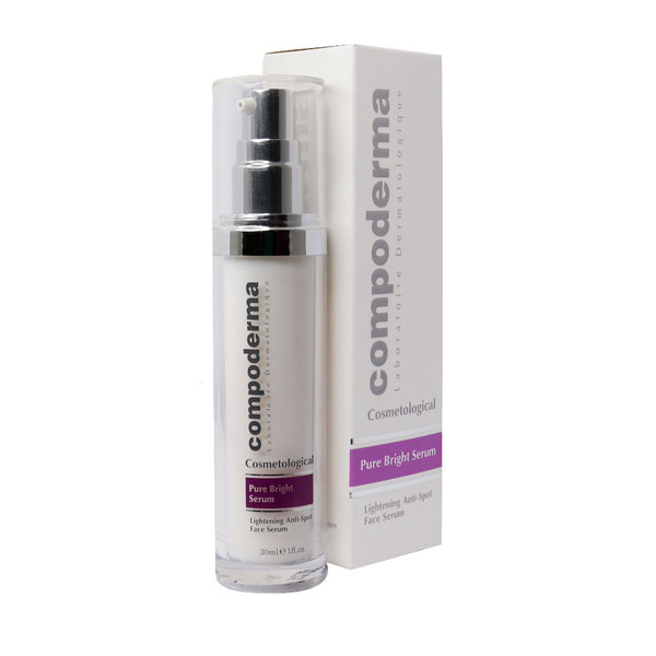  سرم روشن کننده و ضد لک پیور برایت کامپودرما 30 میلی لیتر