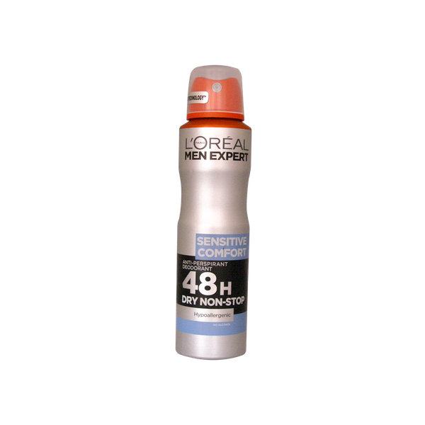  اسپری ضد تعریق مردانه لورآل مدل سنسیتیو کامفورت ۴۸ ساعته ۱۵۰ میلی لیتر