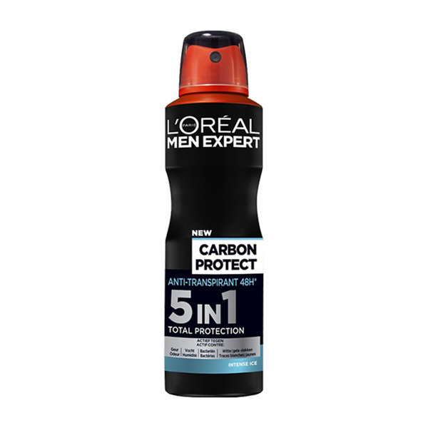  اسپری ضد تعریق ۱×۵ مردانه لورآل مدل کربن پروتکت ۴۸ ساعته ۱۵۰ میلی لیتر