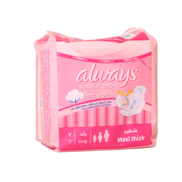  نوار بهداشتی بالدار بلند آلویز سایز بزرگ ۷ عددی