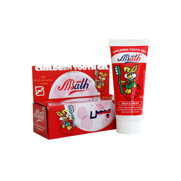  خمیر دندان ژله ای کودک بس با طعم توت فرنگی ۸۰ گرم