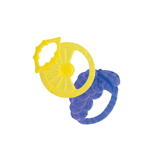  دندان گیر۲ تایی سیلیکونی چیکو طرح میوه کد ۰۲۵۷۸ مناسب نوزادان بالای ۲ ماه