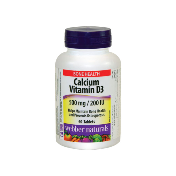  قرص کلسیم و ویتامین D3 وبر نچرالز ۶۰ عدد