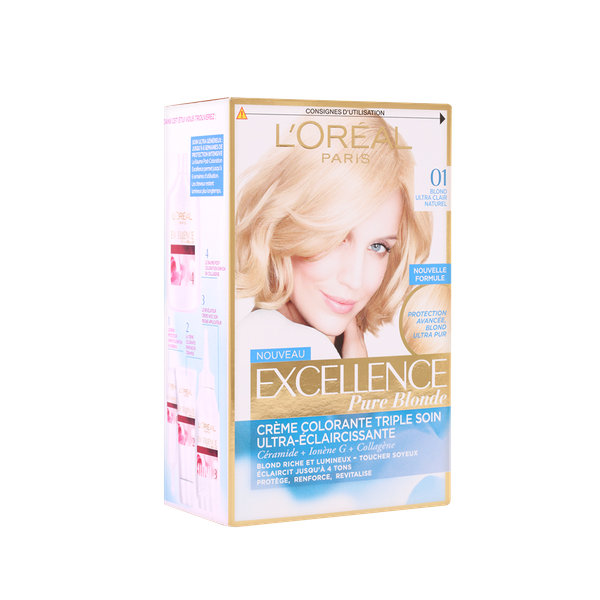  کیت رنگ مو لورآل شماره ۰۱ سری اکسلنس