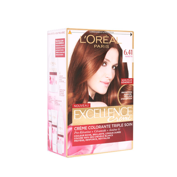  کیت رنگ مو لورآل شماره ۶٫۴۱ سری اکسلنس