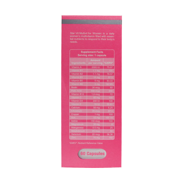  کپسول مولتی ویت بانوان استار ویت 60 عدد