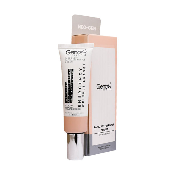  کرم ضد چروک فوری صورت و گردن ژنوبایوتیک 30 میلی لیتر