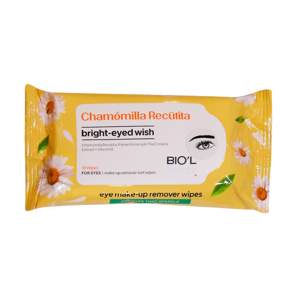  دستمال مرطوب پاک کننده آرایش دور چشم بیول حاوی عصاره بابونه 10 عدد