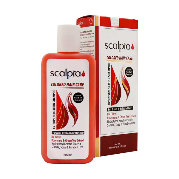  شامپو مخصوص موهای رنگ شده بانوان اسکالپیا 200 میلی لیتر