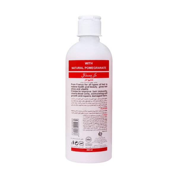  شامپو انار کریستال مناسب موهای رنگ شده 400 میلی لیتر
