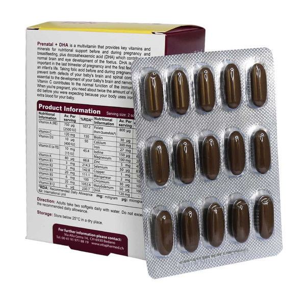  سافت ژل پریناتال پلاس دی اچ ای ویواتیون 60 عدد