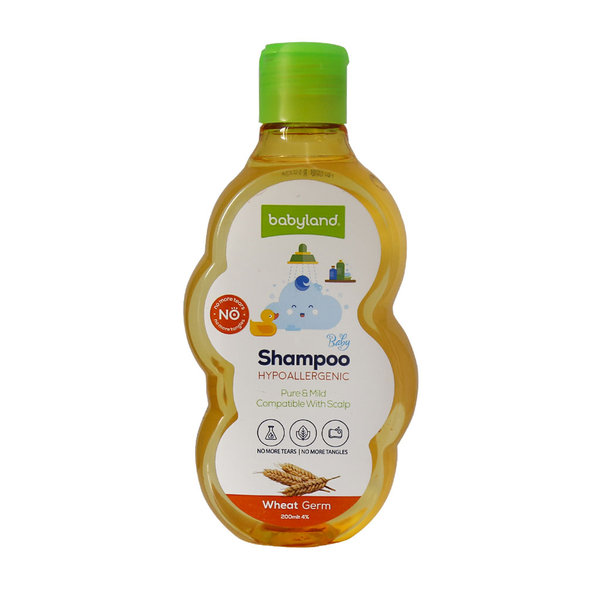  شامپو بچه حاوی پروتئین جوانه گندم بیبی لند 200 میلی لیتر