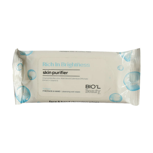  دستمال مرطوب پاک کننده و روشن کننده دست و صورت بیول 10 عدد