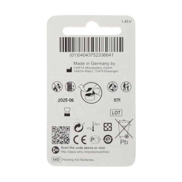  باتری سمعک شماره 13 دی پاور 6 عدد