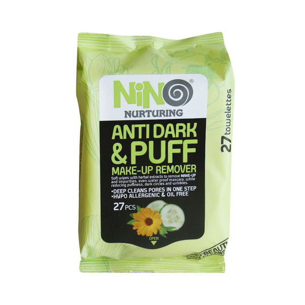  دستمال مرطوب پاک کننده آرایش ضد تیرگی و پف نینو 27 عدد