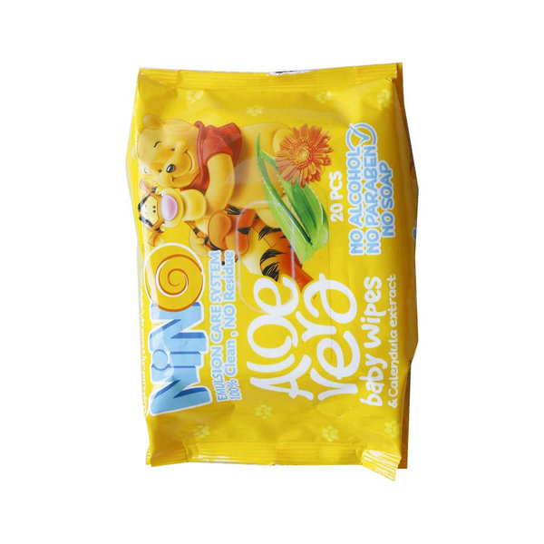  دستمال مرطوب نرم کننده و پاک کننده کودک نینو 20 عدد