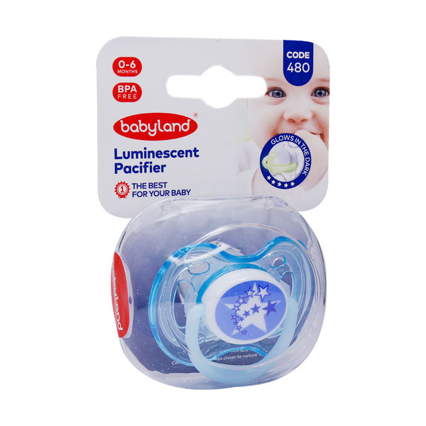  پستانک فندقی شب تاب بیبی لند کد 480 مناسب نوزادان از بدو تولد تا 6 ماهگی