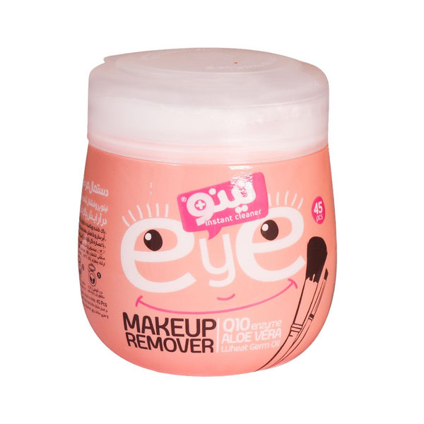  دستمال مرطوب پاک کننده آرایش دور چشم نینو 45 عدد