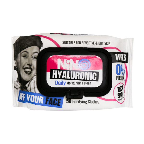  دستمال پاک کننده آرایشی حاوی هیالورونیک اسید نینو 50 عددی