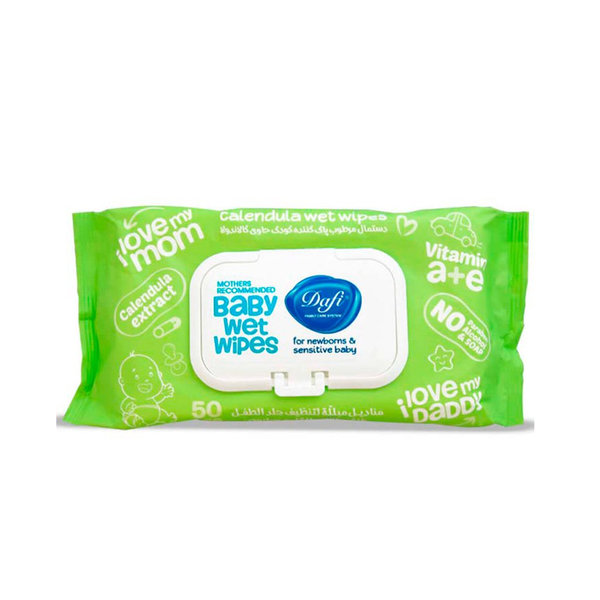  دستمال مرطوب کودک کالاندولا دافی مناسب پوست حساس 50 عدد