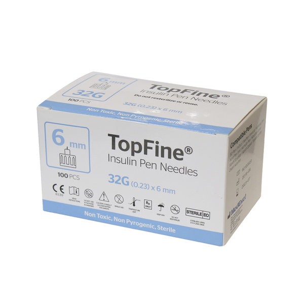  سر سوزن قلم انسولین 6 میلی متری تاپ فاین 100 عدد