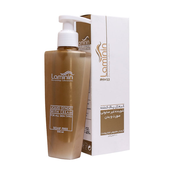  کرم ژل پاک کننده کرم دار لامینین مناسب انواع پوست ۲۰۰ میلی لیتر