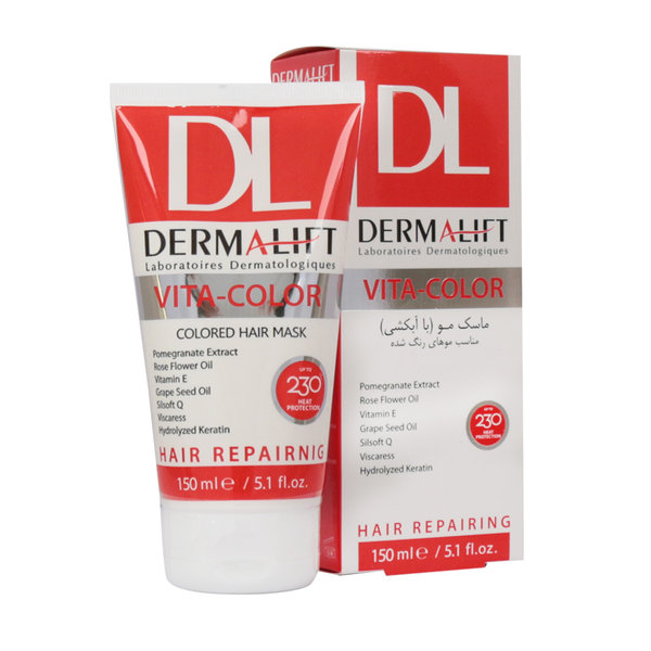  ماسک مو با آبکشی موهای رنگ شده ویتا کالر درمالیفت 150 میلی لیتر