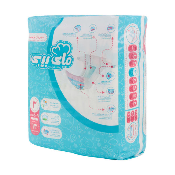  پوشک سایز ۳ مای بی بی (۵ تا ۹ کیلوگرم) حاوی عصاره بابونه