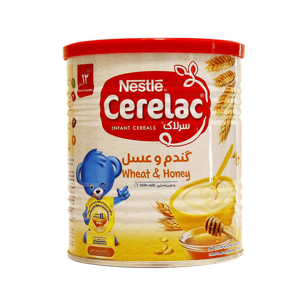  سرلاک گندم و عسل به همراه شیر نستله مناسب کودکان از پایان ۱۲ ماهگی ۴۰۰ گرم