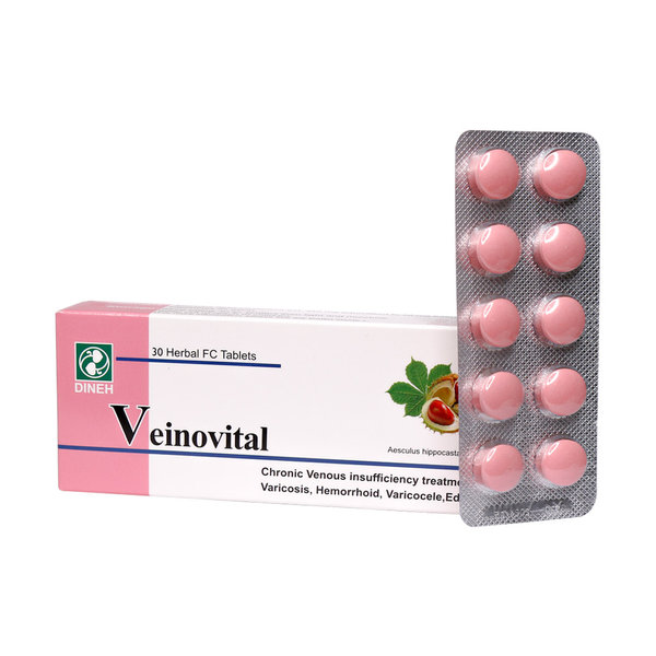  قرص روکش دار گیاهی ونوویتال دینه ۳۰ عددی