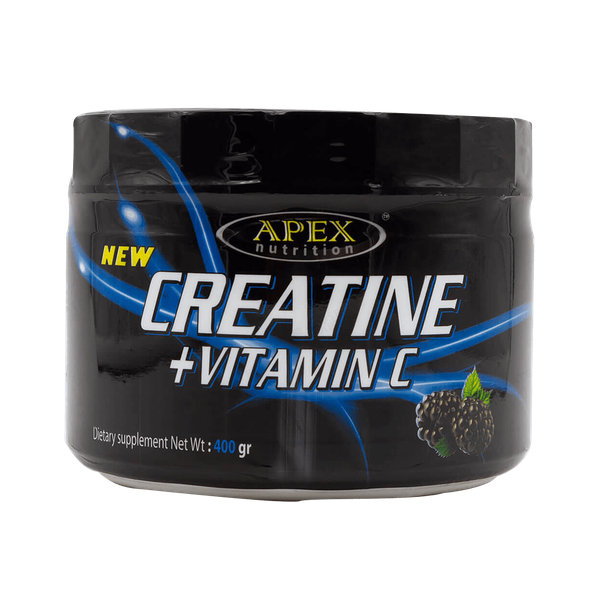 پودر عضله سازی کراتین + ویتامین C اپکس ۴۰۰ گرم
