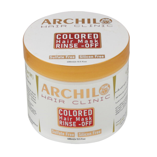  ماسک مو فاقد سولفات مناسب موهای رنگ شده با آبکشی آرچیلو 400 میلی لیتر