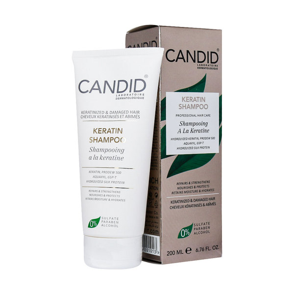  شامپو کراتینه کاندید مناسب مو کراتینه و آسیب دیده 200 میلی لیتر