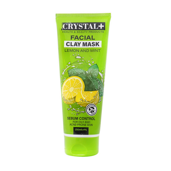  ماسک صورت پوست چرب و آکنه دار کریستال پلاس حاوی عصاره نعنا و لیمو ترش 250 میلی لیتر