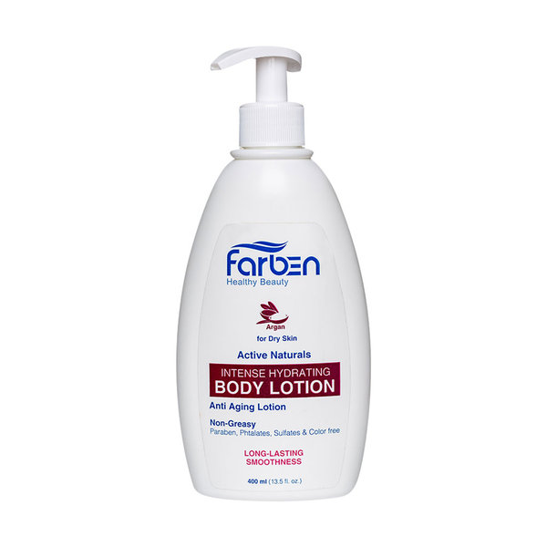  لوسیون بدن آبرسان پوست خشک فاربن حاوی روغن آرگان 400 میلی لیتر