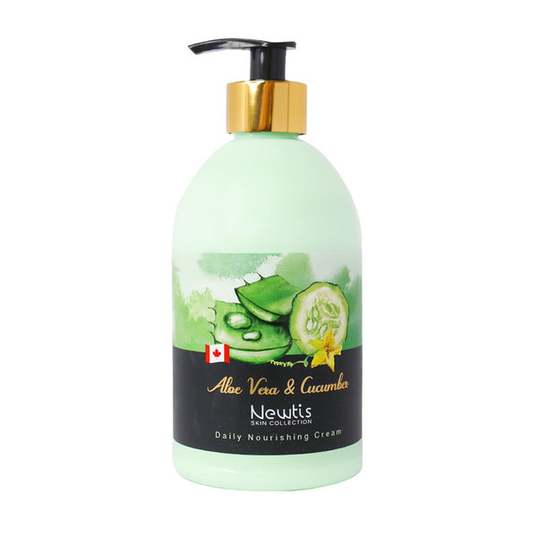  کرم مرطوب کننده پمپی عصاره آلوئه ورا و خیار نیوتیس 500 میلی لیتر