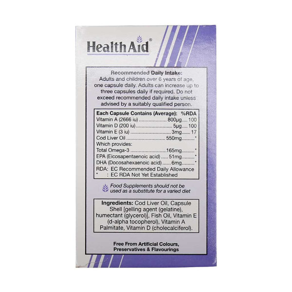 کپسول روغن ماهی کاد لیور اویل هلث اید 90 عدد